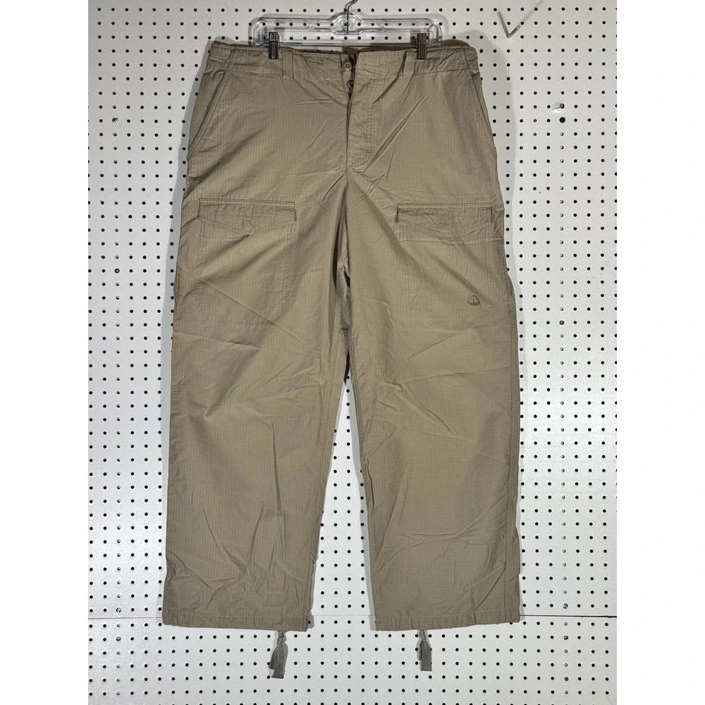 Vintage Nike ACG Y2K Khaki Ripstop Cargo Pants Mens Large Tan Gorpcore Hiking